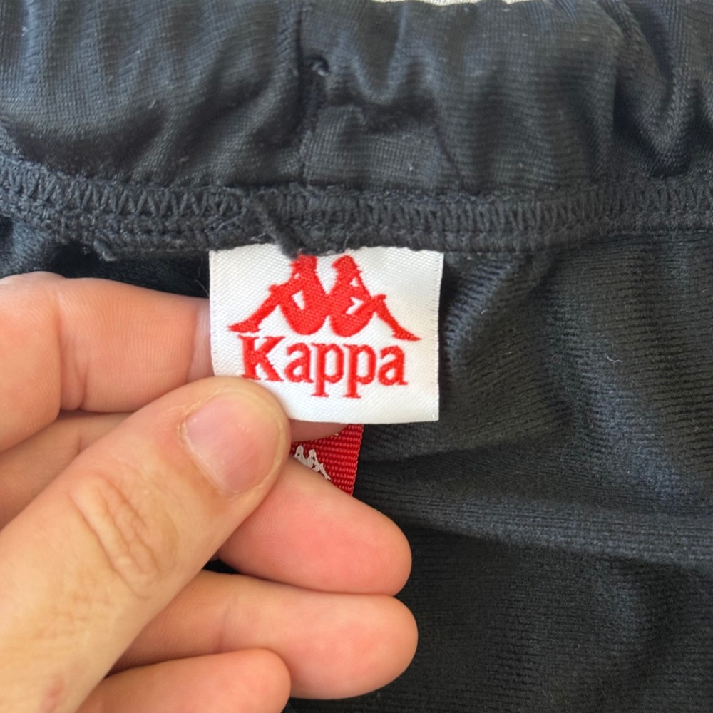 Kappa Banda Track Pants Mens XL Black Logo Tape Joggers Streetwear Sportswear - Picture 4 of 10